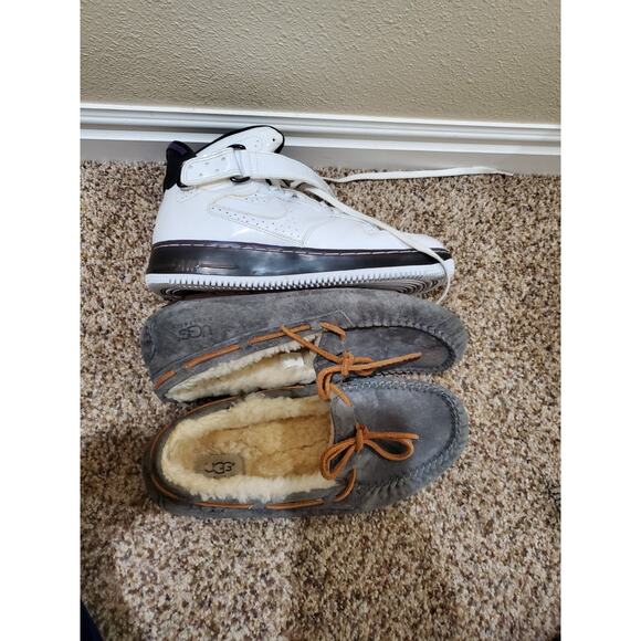 UGG Australia Men's Dakota Moccasin Slippers Gray Suede Shearling Lined Size 8? - Picture 11 of 11
